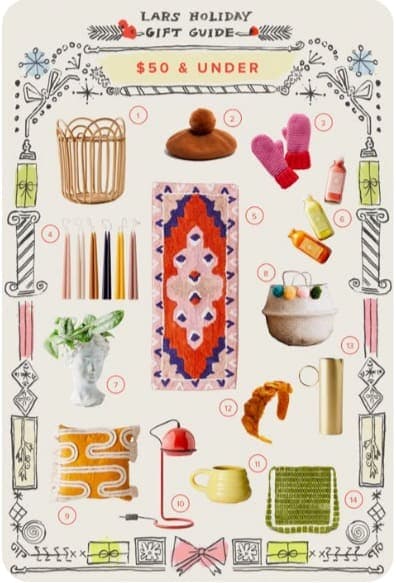 Bright collage of affordable home decor and accessories — demonstrating a Pinterest Gift Guide Strategy for e-commerce focused on budget-friendly holiday shopping inspiration.